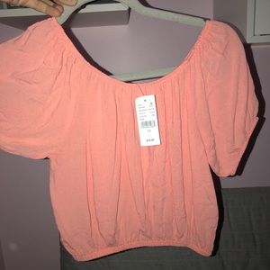 coral crop top